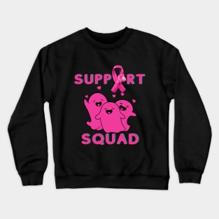 Breast Cancer Awareness pink Ghosts Support Squad Crewneck Sweatshirt